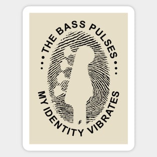 Identity Vibrates. Bass DNA (Light) Sticker